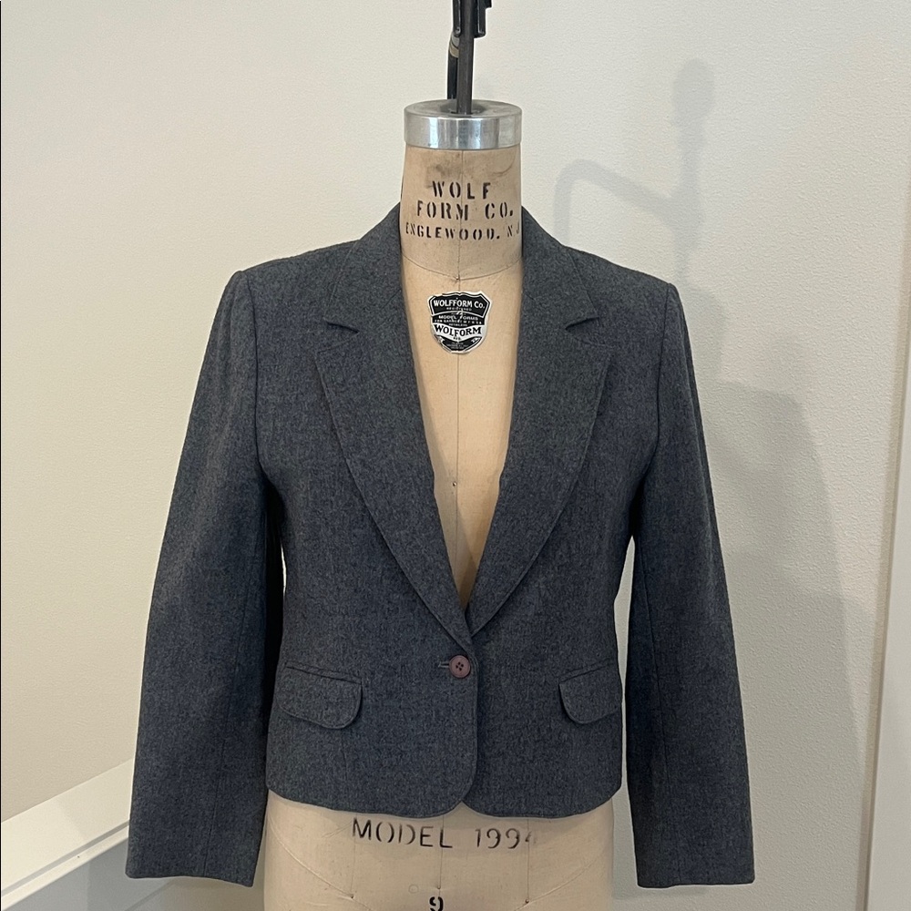 Vintage Pendleton 1980s Wool Gray Women's Blazer Jacket